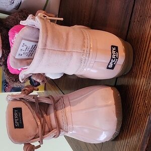 Sperry pink boots for toddler. Size 9M